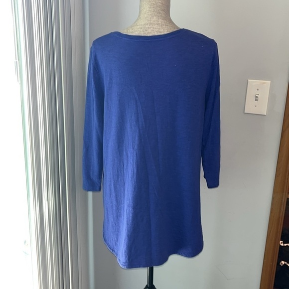 Chico's Ultimate Tee Purple Long Sleeve Scoop Neck Cotton Top Women's Size Large - Picture 4 of 5